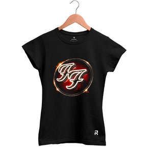 Camiseta Baby Look Feminina Neon Foo Fighters