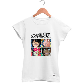 Camiseta Baby Look Feminina Now Gorillaz