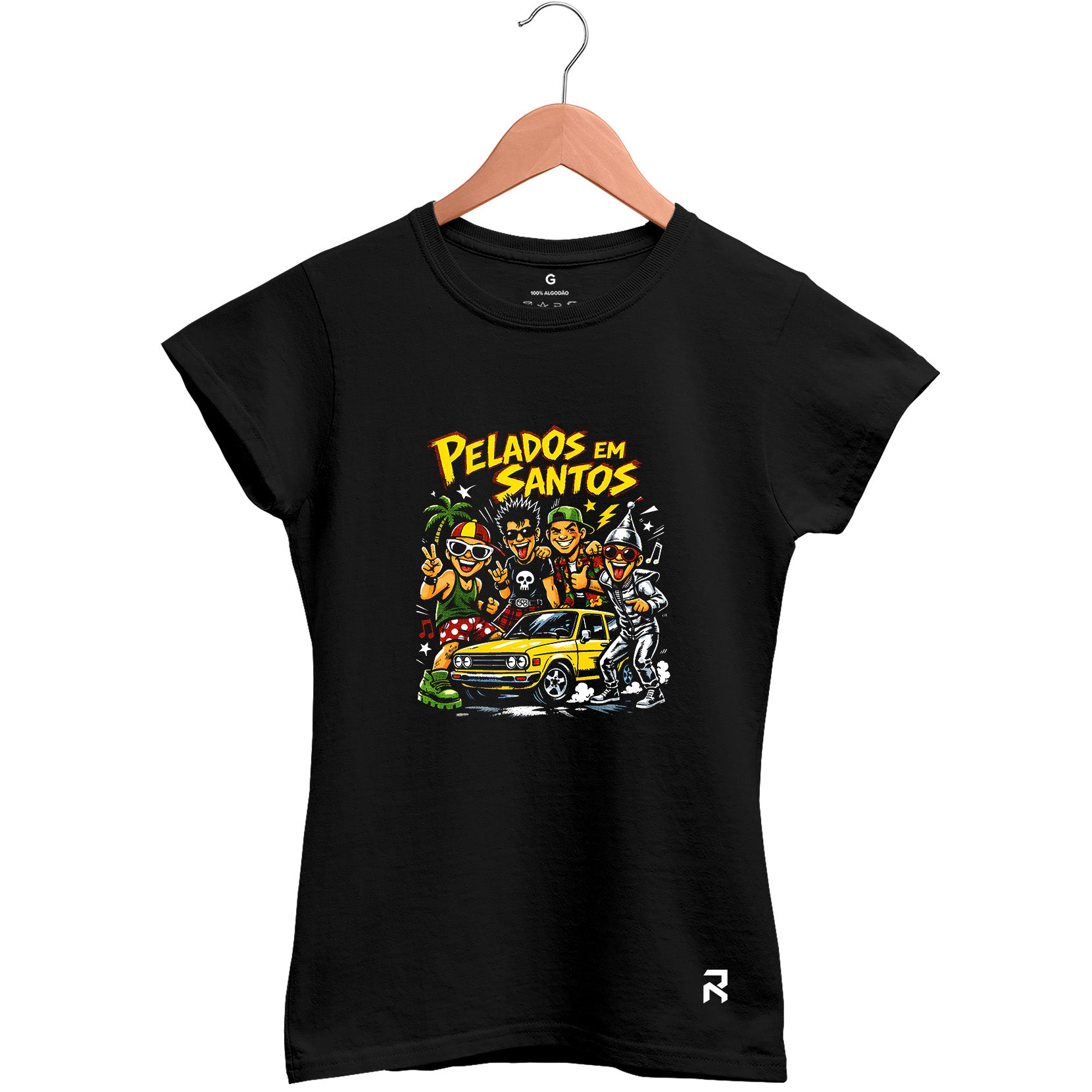 Camiseta Baby Look Feminina Pelados Em Santos