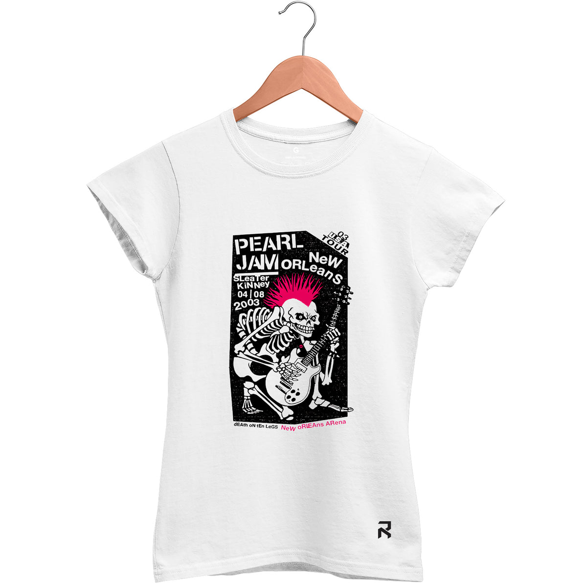 Camiseta Baby Look Feminina Pearl Jam 2003