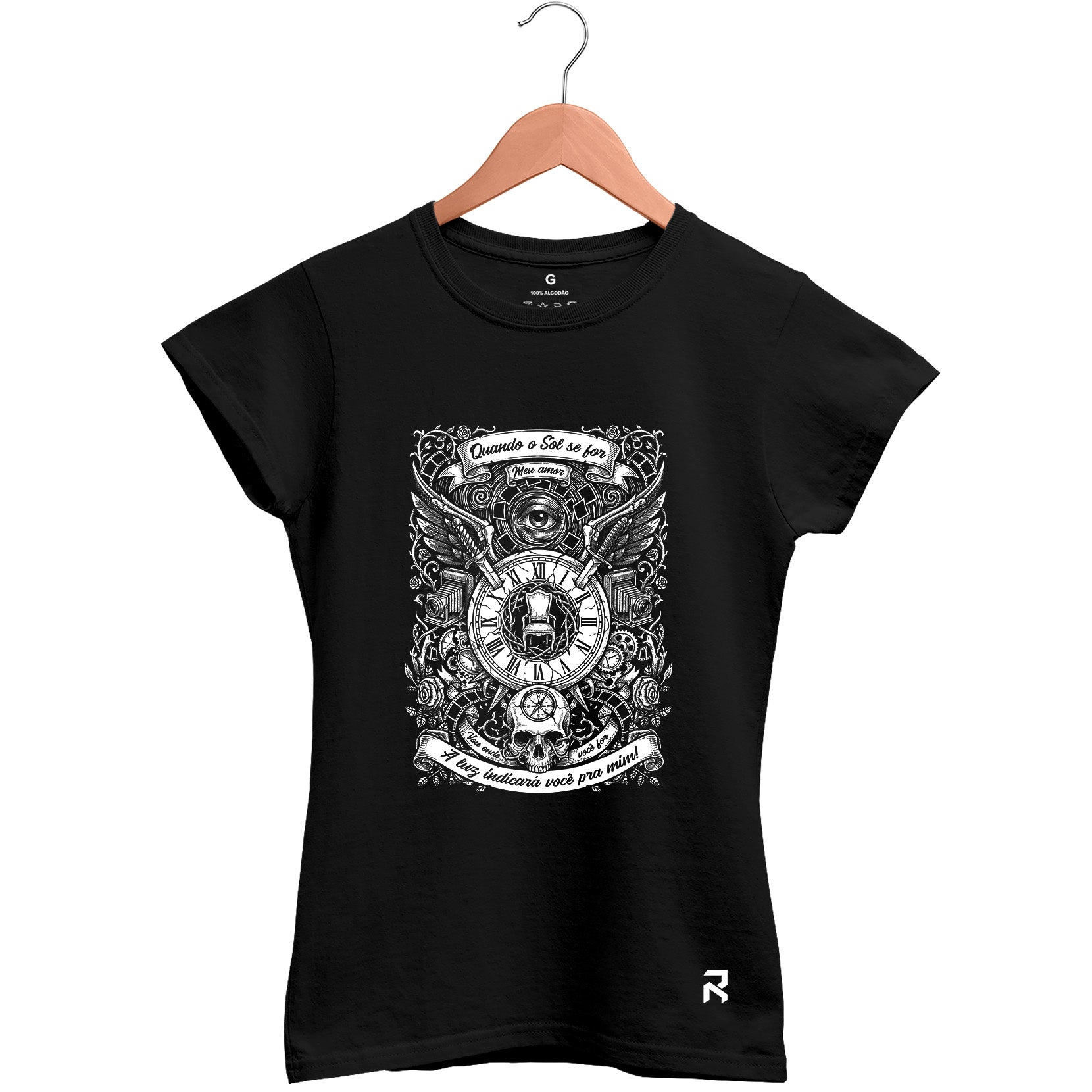 Camiseta Baby Look Feminina Quando o Sol Se For
