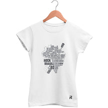 Camiseta Baby Look Feminina Rock Brasil 80