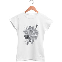 Camiseta Baby Look Feminina Rock Brasil 80