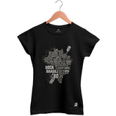 Camiseta Baby Look Feminina Rock Brasil 80