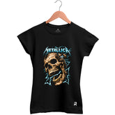 Camiseta Baby Look Feminina Raio Metallica