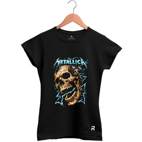 Camiseta Baby Look Feminina Raio Metallica