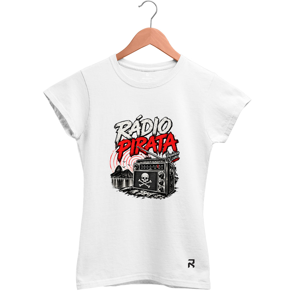 Camiseta Baby Look Feminina Radio Pirata