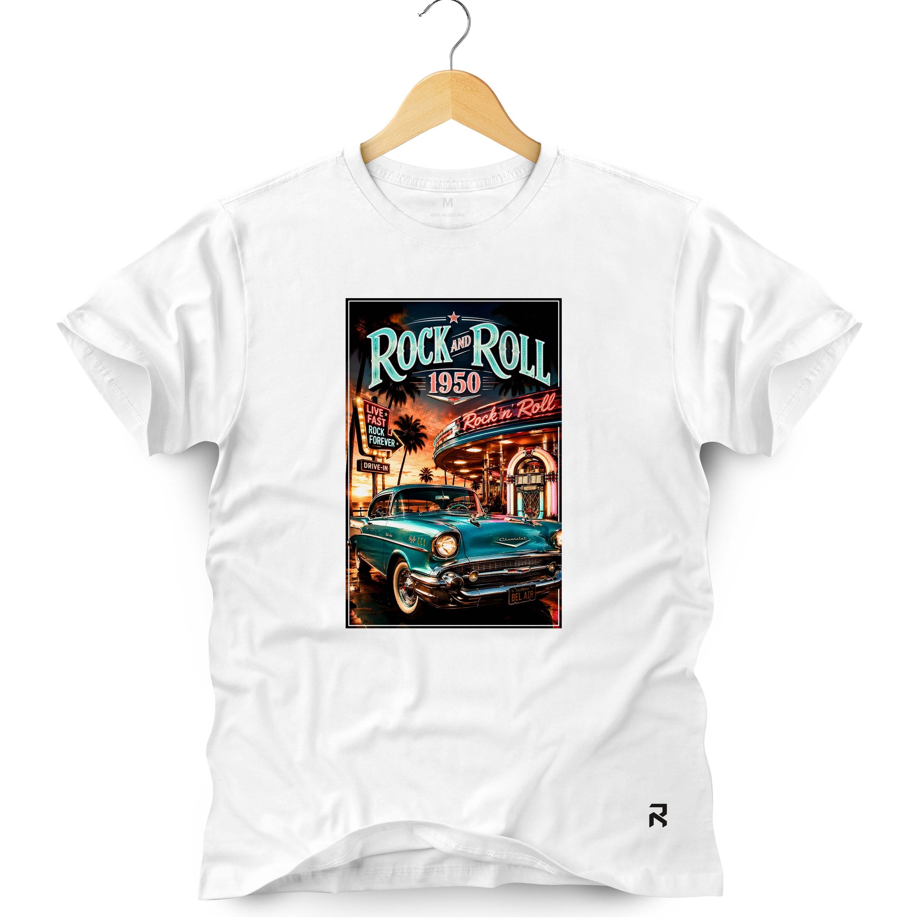 Camiseta Masculina Rock N Roll 1950