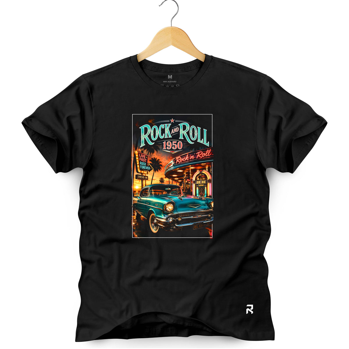 Camiseta Masculina Rock N Roll 1950