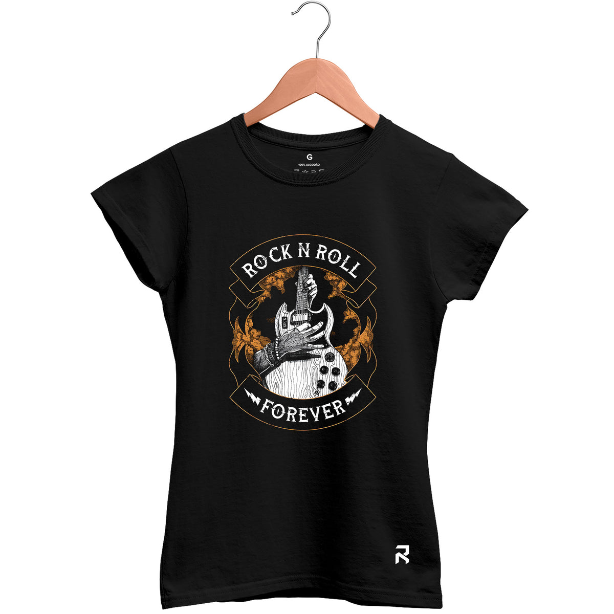 Camiseta Baby Look Feminina Rock N Roll Forever