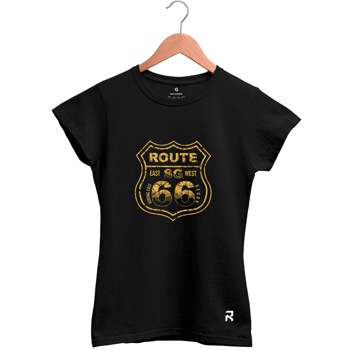 Camiseta Baby Look Feminina Rota 66