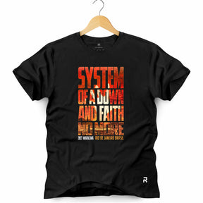 Camiseta Masculina System of A Down E Faith No More