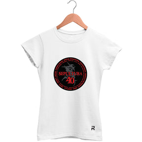 Camiseta Baby Look Feminina Sepultura 40 Anos