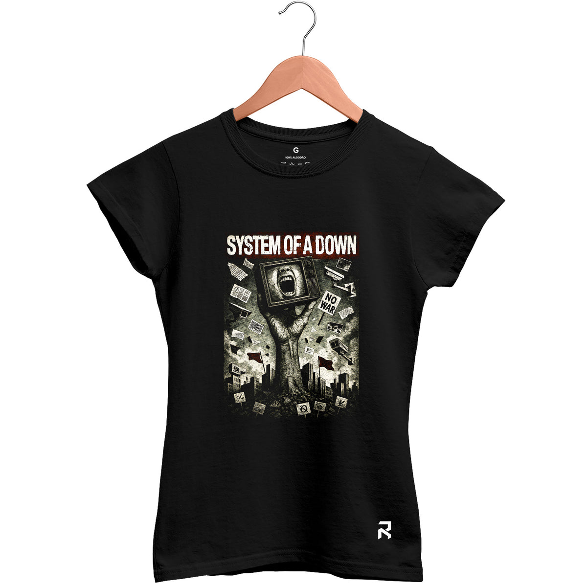 Camiseta Baby Look Feminina System Of a Down TV