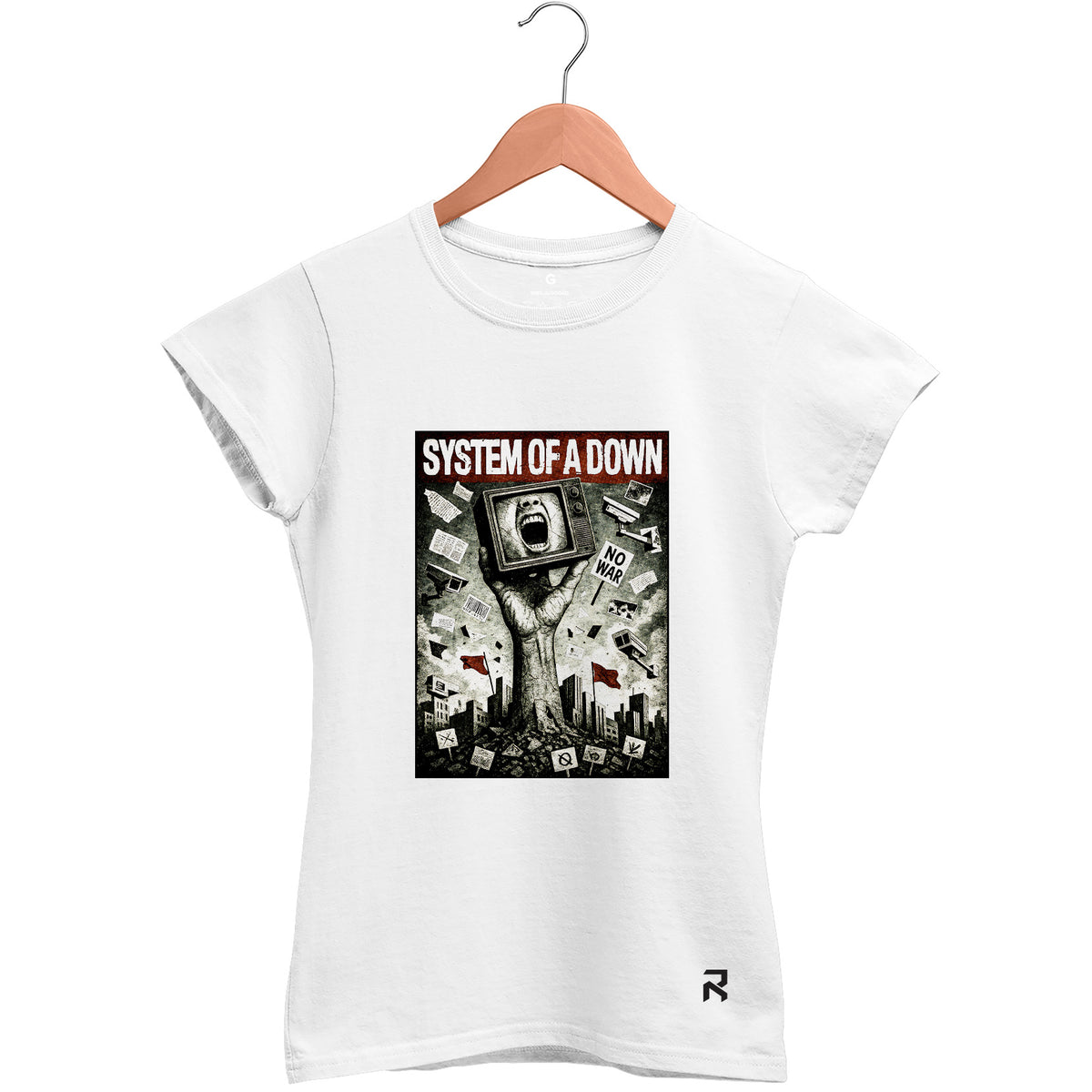 Camiseta Baby Look Feminina System Of a Down TV