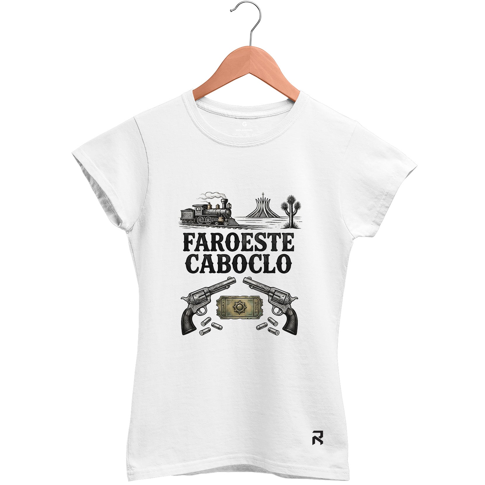 Camiseta Baby Look Feminina Trem Faroeste