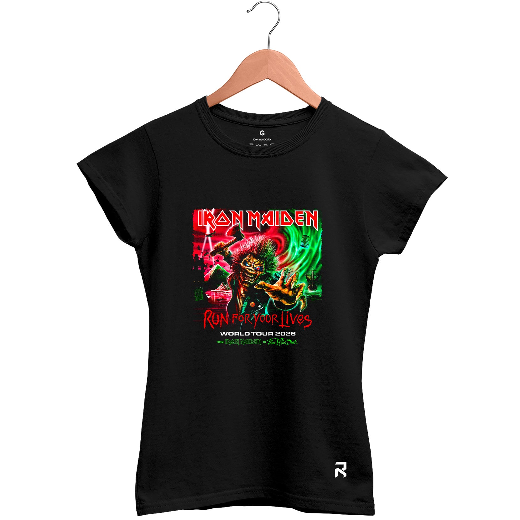 Camiseta Baby Look Feminina Tour Iron Maiden