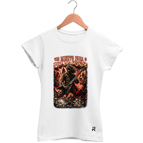 Camiseta Baby Look Feminina Um Minuto Para o Fim do Mundo