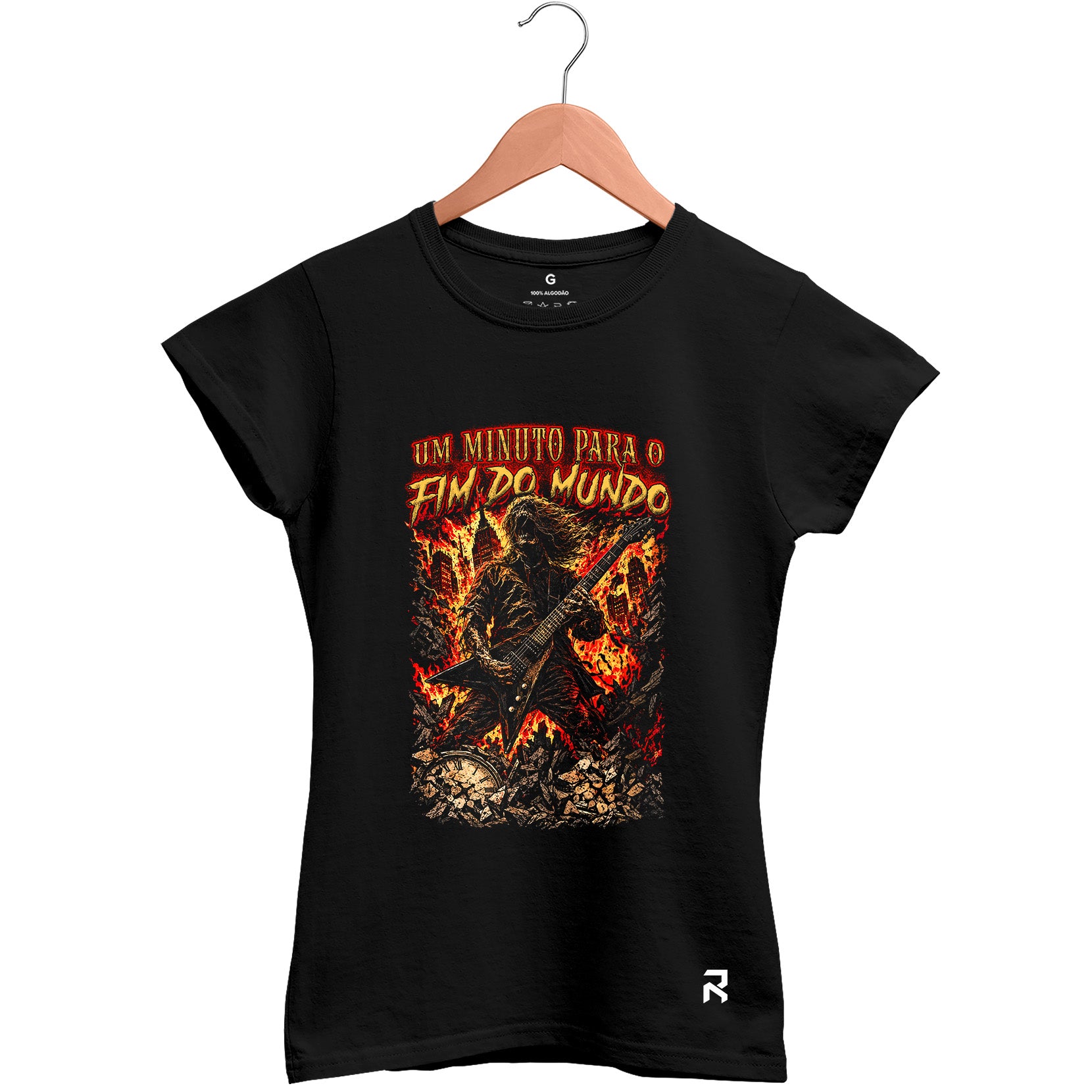 Camiseta Baby Look Feminina Um Minuto Para o Fim do Mundo