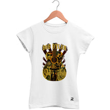 Camiseta Baby Look Feminina Violão Bob Dylan