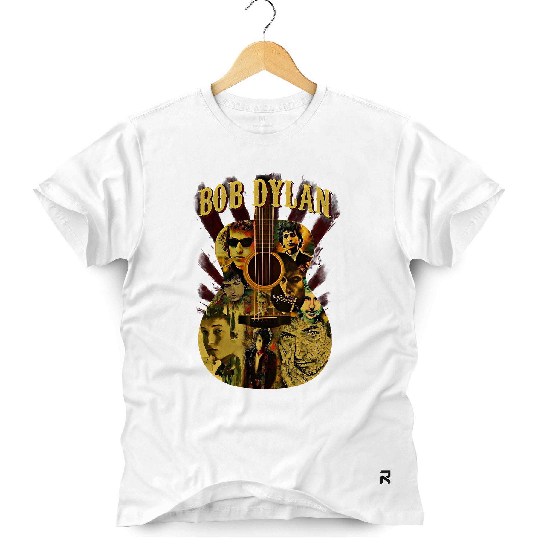 Camiseta Masculina Violão Bob Dylan