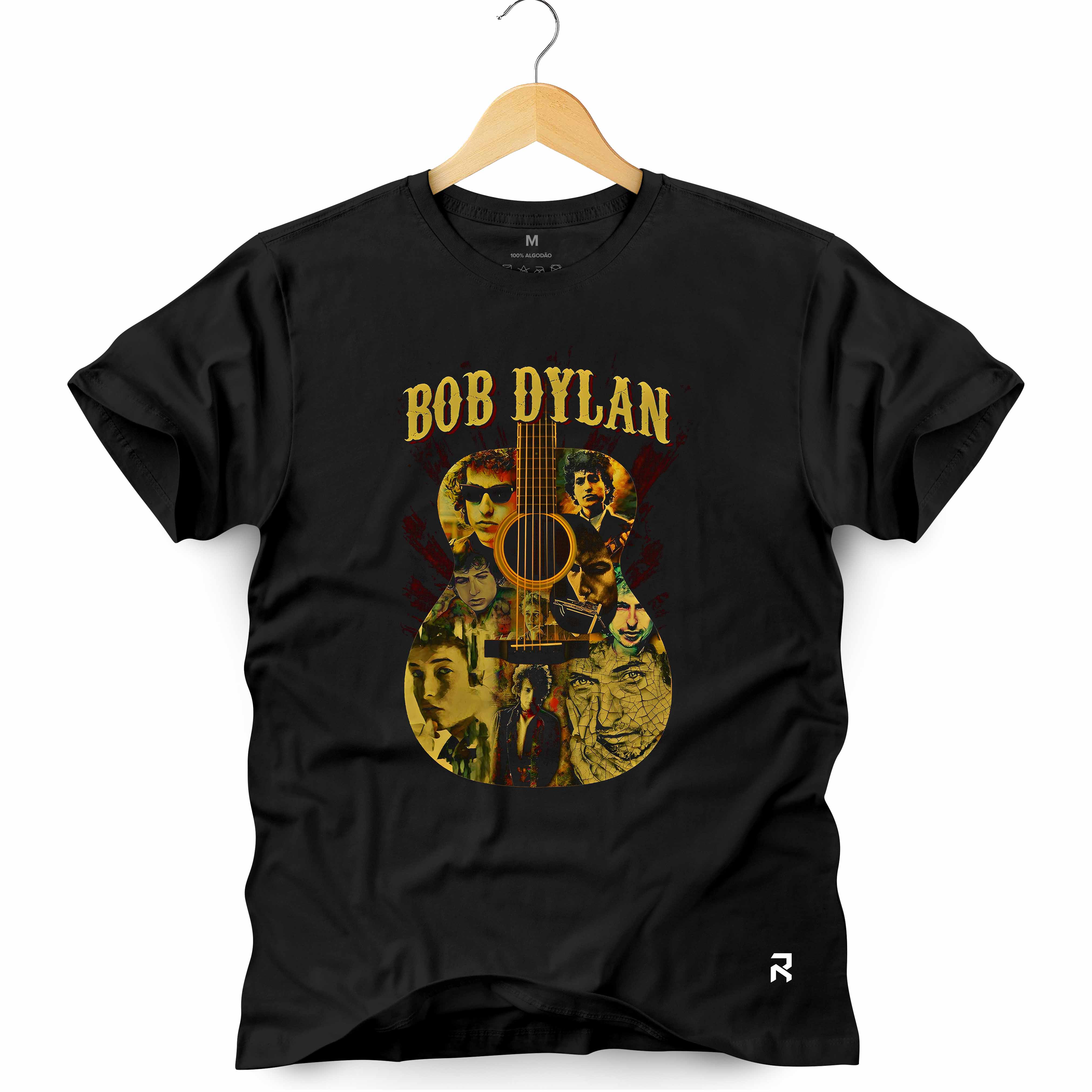 Camiseta Masculina Violão Bob Dylan
