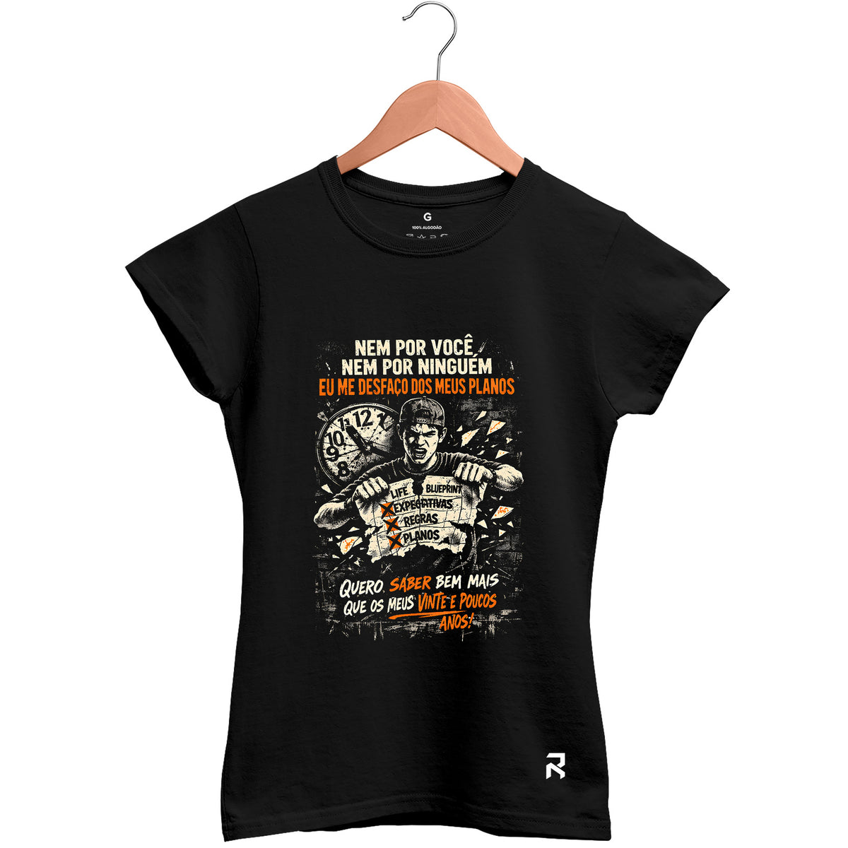 Camiseta Baby Look Feminina Vinte e Poucos Anos