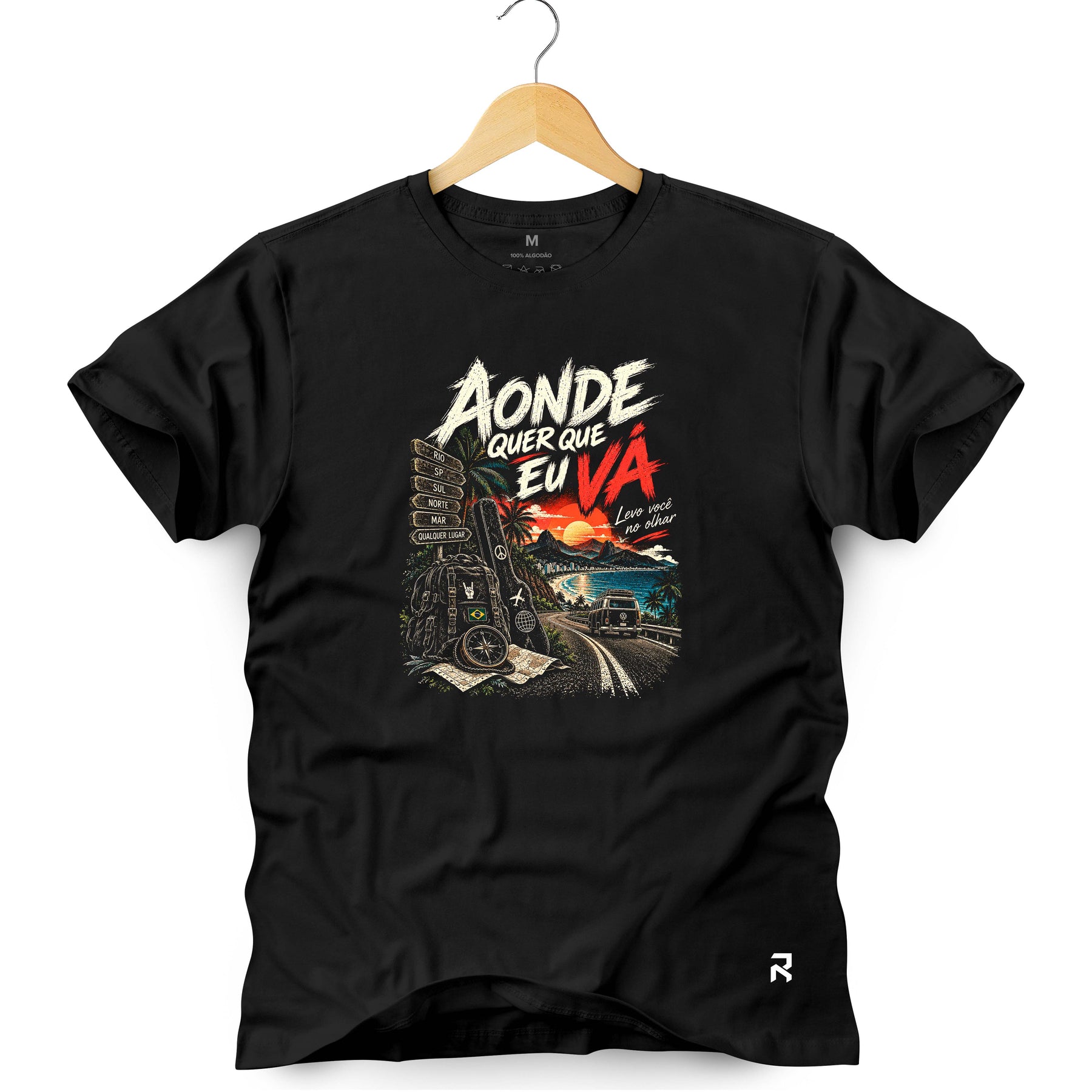 Camiseta Masculina Aonde Quer Que Eu Vá