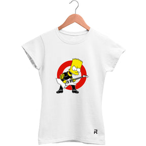 Camiseta Baby Look Feminina Bart Roqueiro