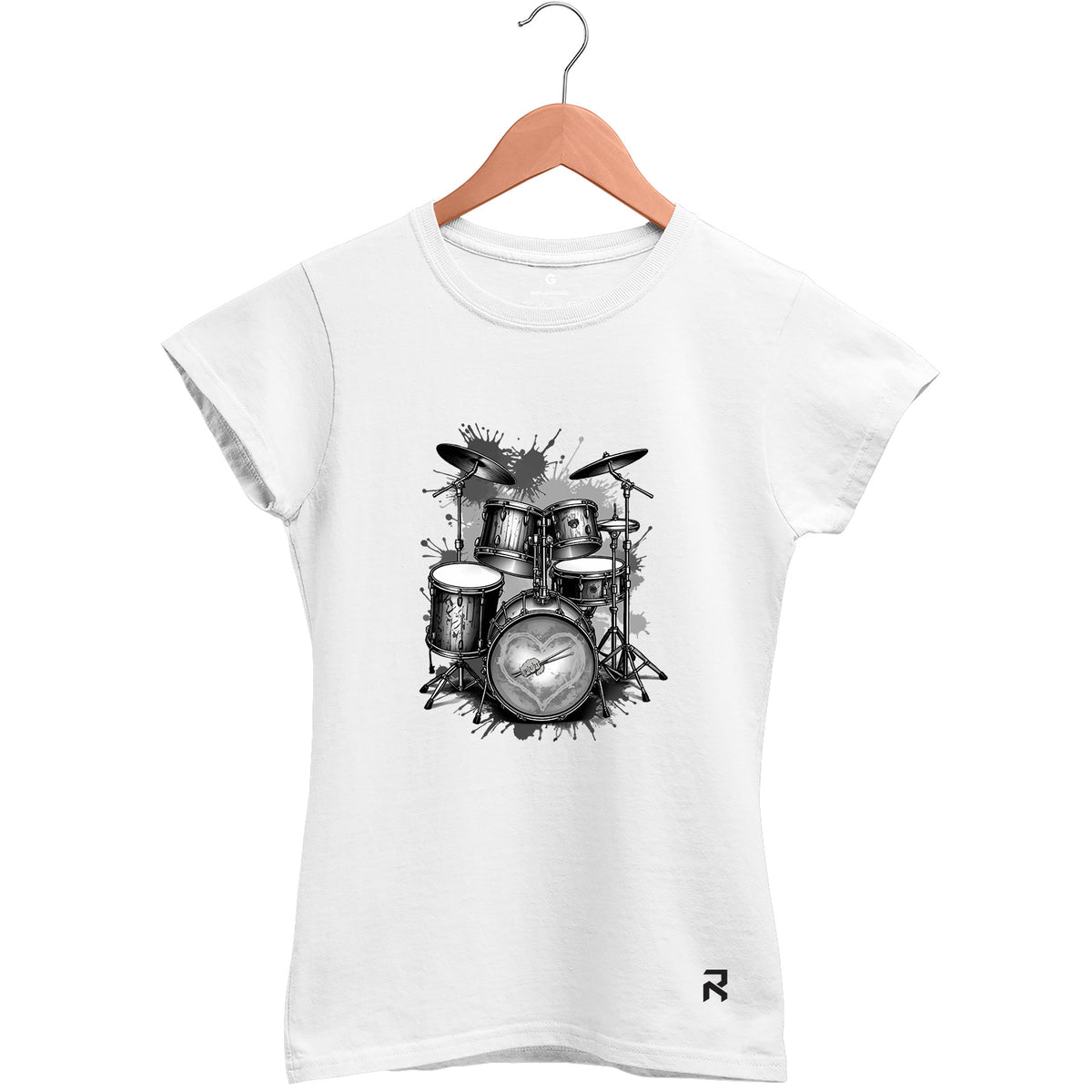 Camiseta Baby Look Feminina Bateria