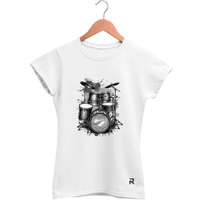 Camiseta Baby Look Feminina Bateria