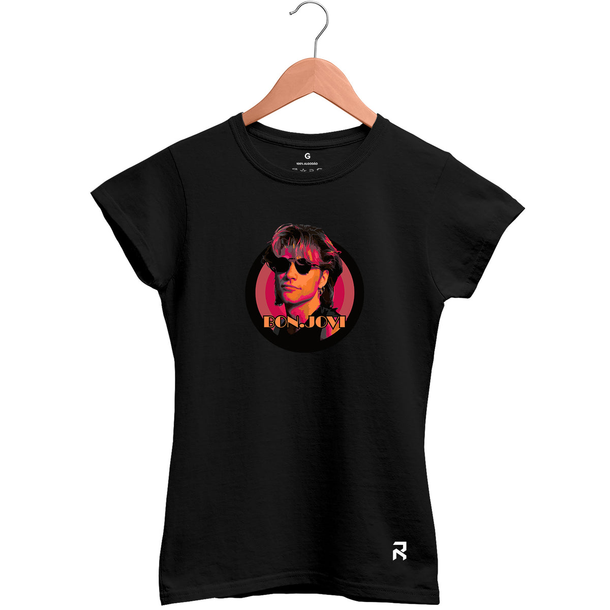 Camiseta Baby Look Feminina Bon Jovi Foto