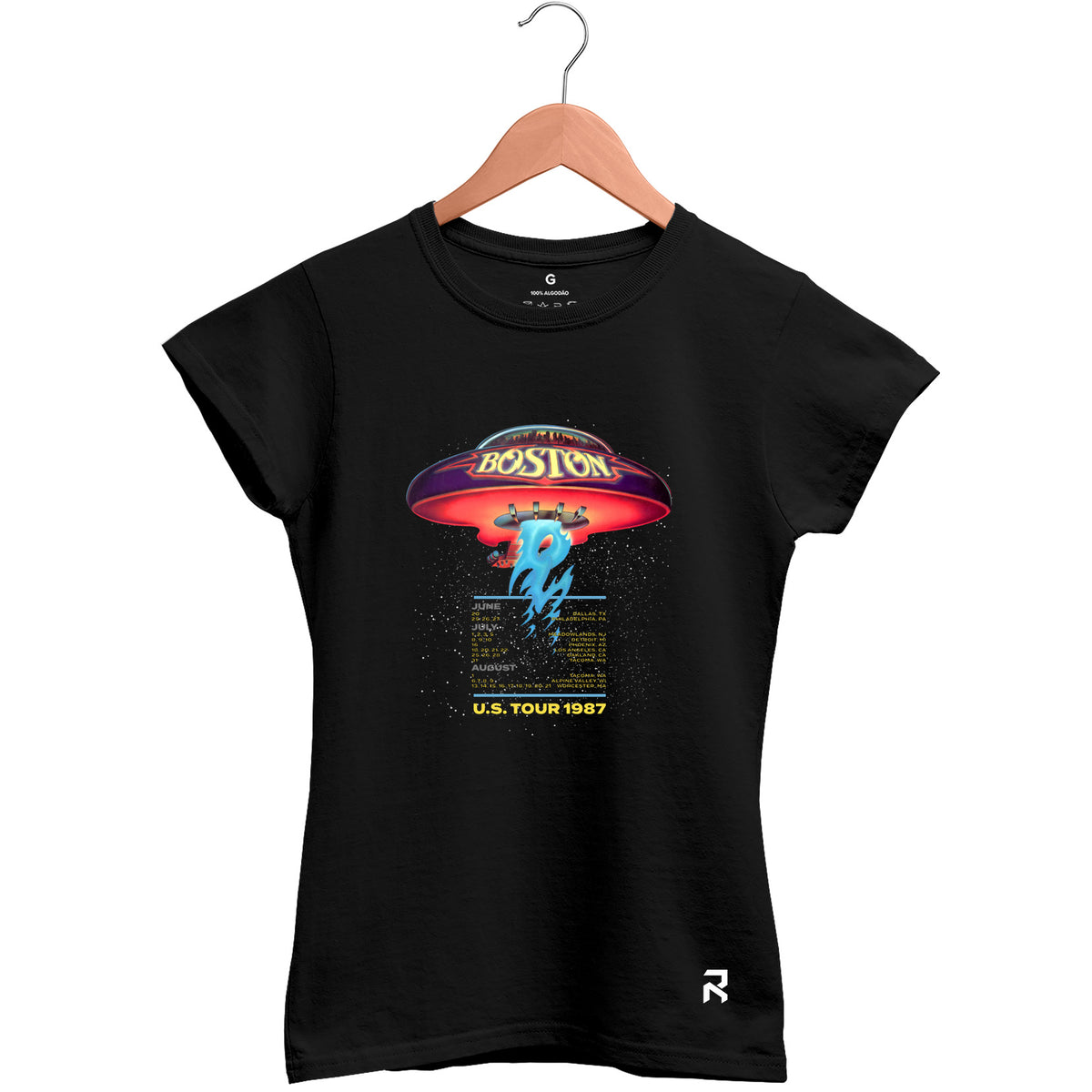 Camiseta Baby Look Feminina Boston