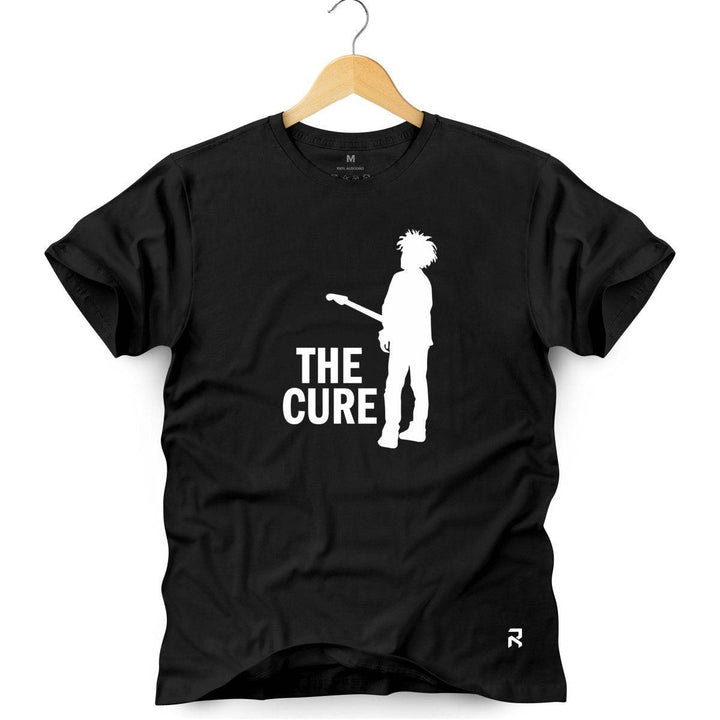 Camiseta Masculina The Cure Guittar - Clube Rock - P - Preta -