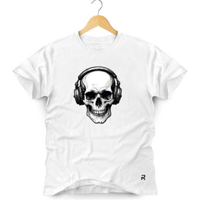 Camiseta Masculina Caveira Fone