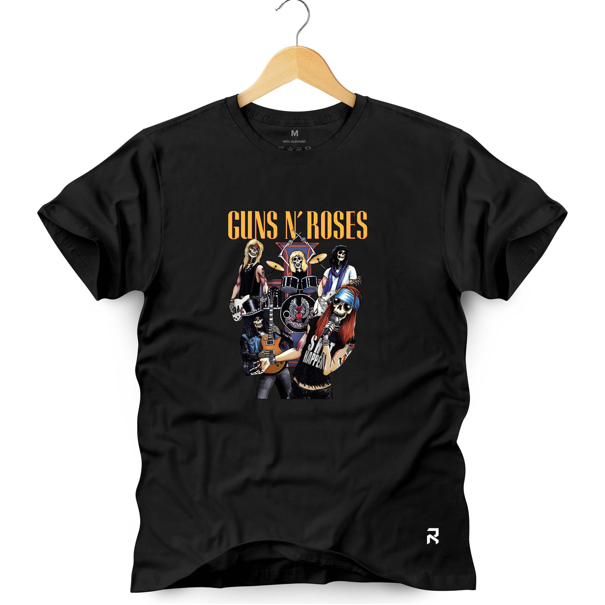 Camiseta Masculina Esqueleto Guns