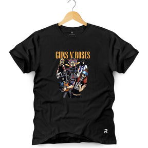 Camiseta Masculina Esqueleto Guns