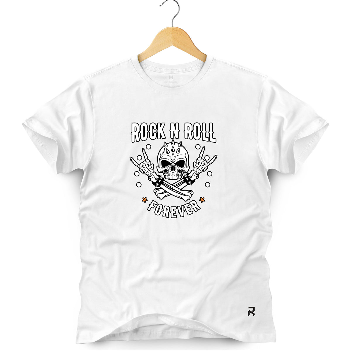 Camiseta Masculina Caveira Rock N Roll