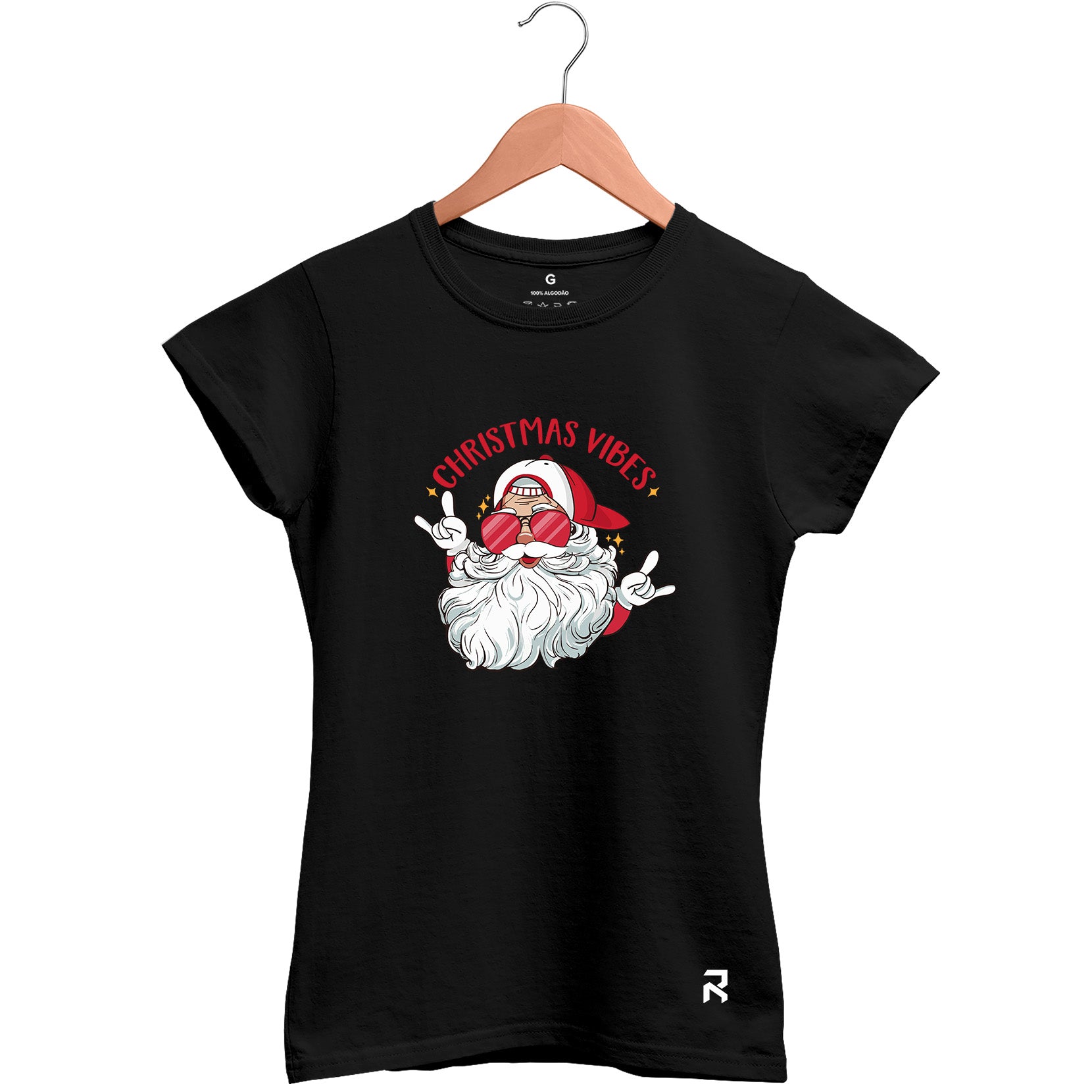 Camiseta Baby Look Feminina Christmas Vibes