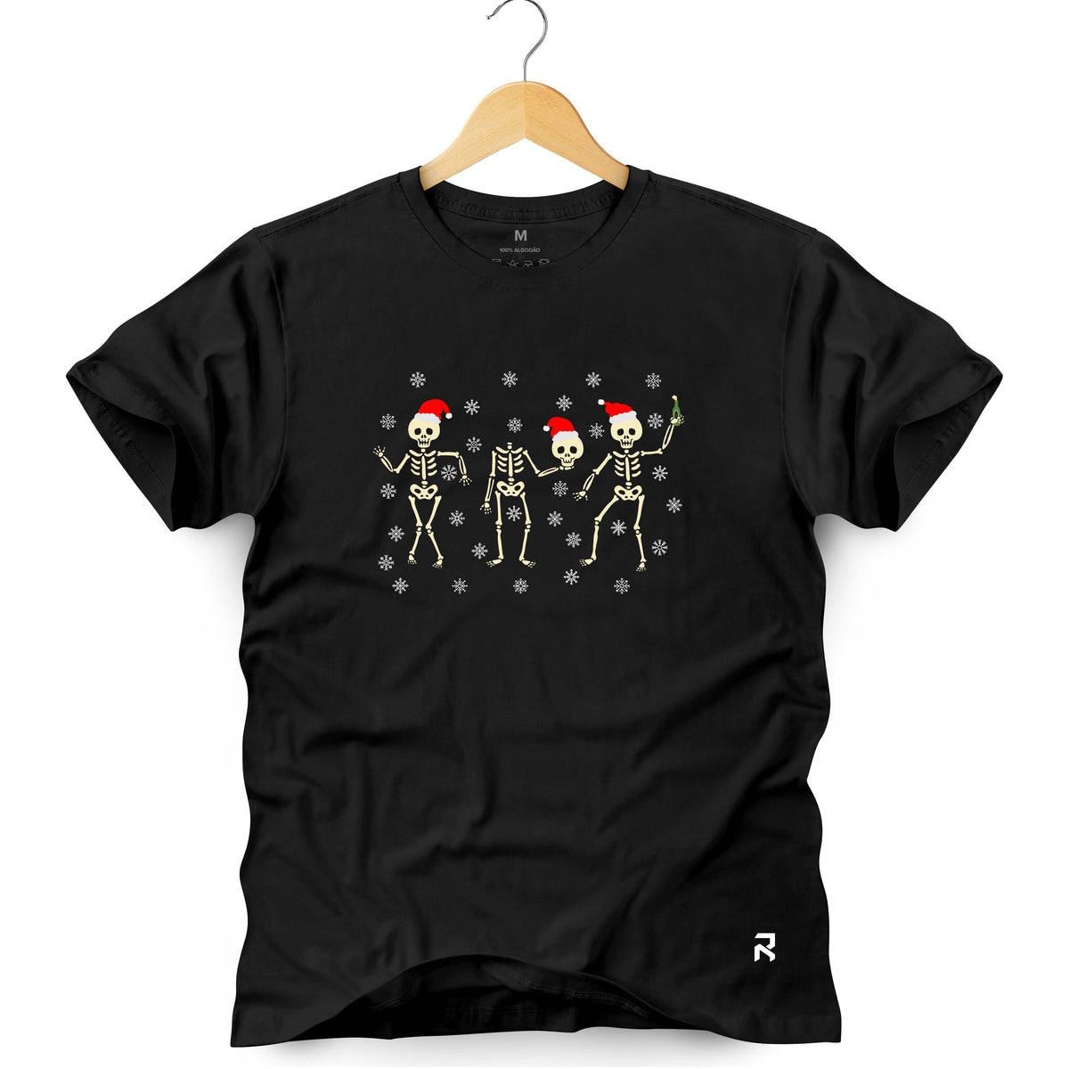 Camiseta Masculina Esqueletos Natal