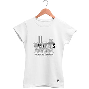 Camiseta Baby Look Feminina Guns Brasília Planalto
