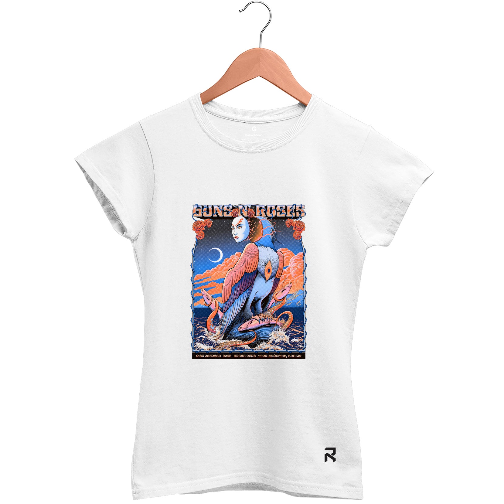 Camiseta Baby Look Feminina Guns Floripa