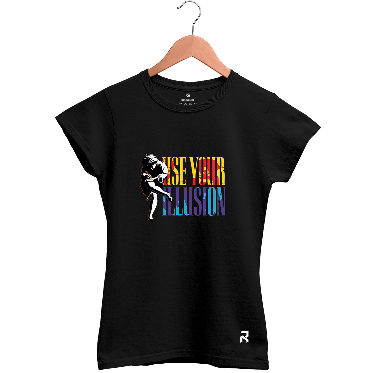 Camiseta Baby Look Feminina Illusion Guns