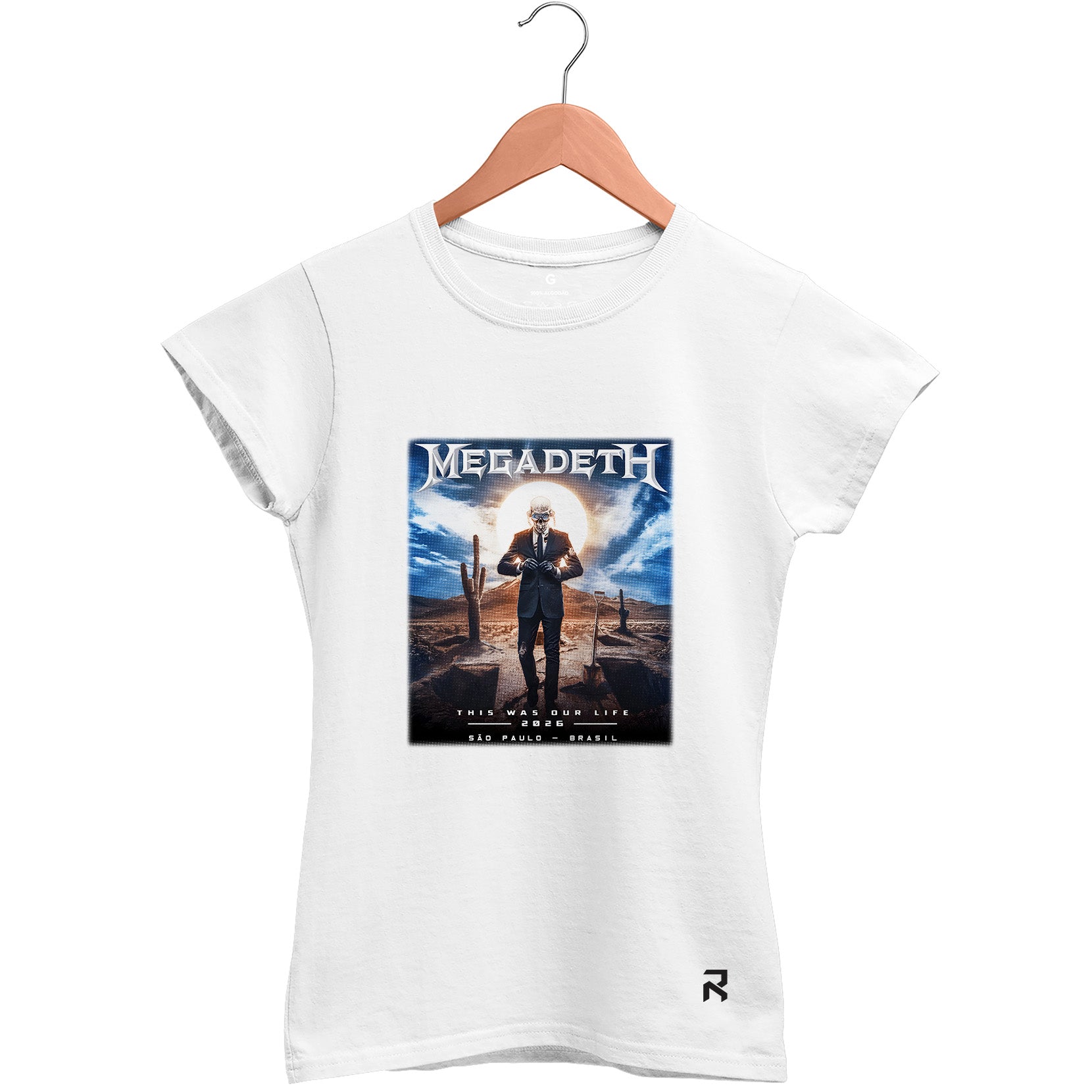 Camiseta Baby Look Feminina Megadeth Tour