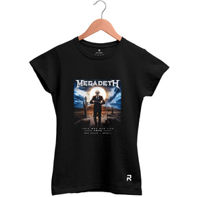 Camiseta Baby Look Feminina Megadeth Tour
