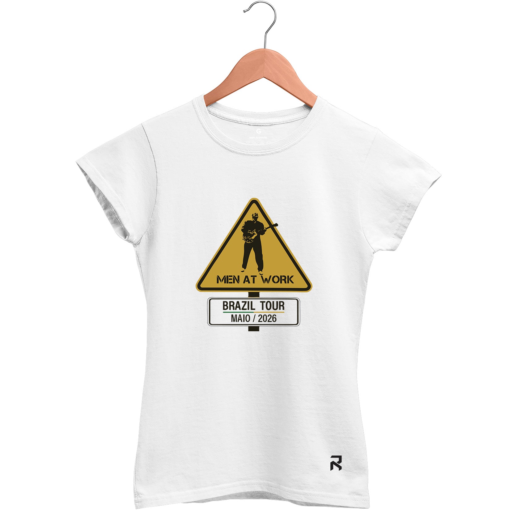 Camiseta Baby Look Feminina Men At Work Tour