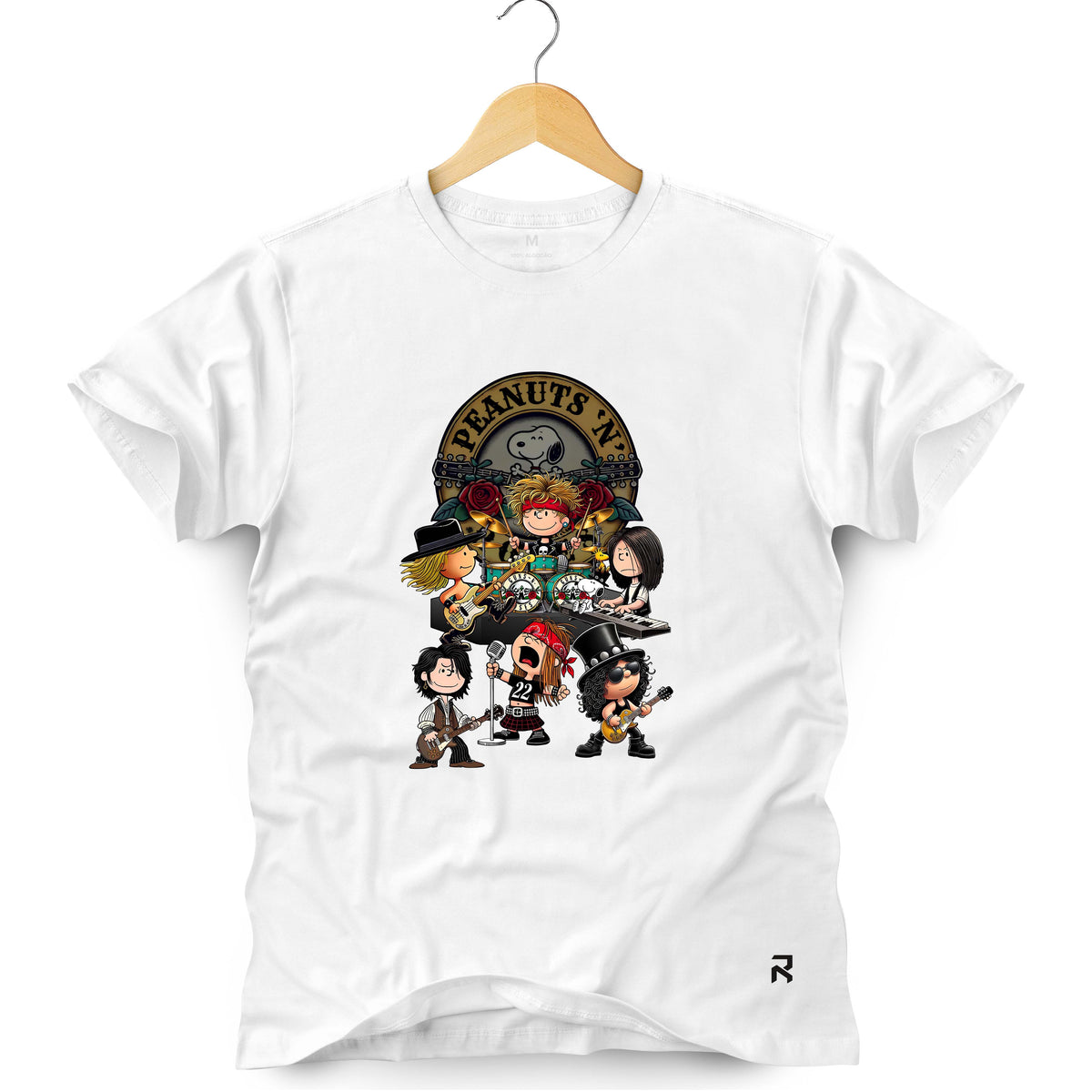 Camiseta Masculina Peanuts N Roses