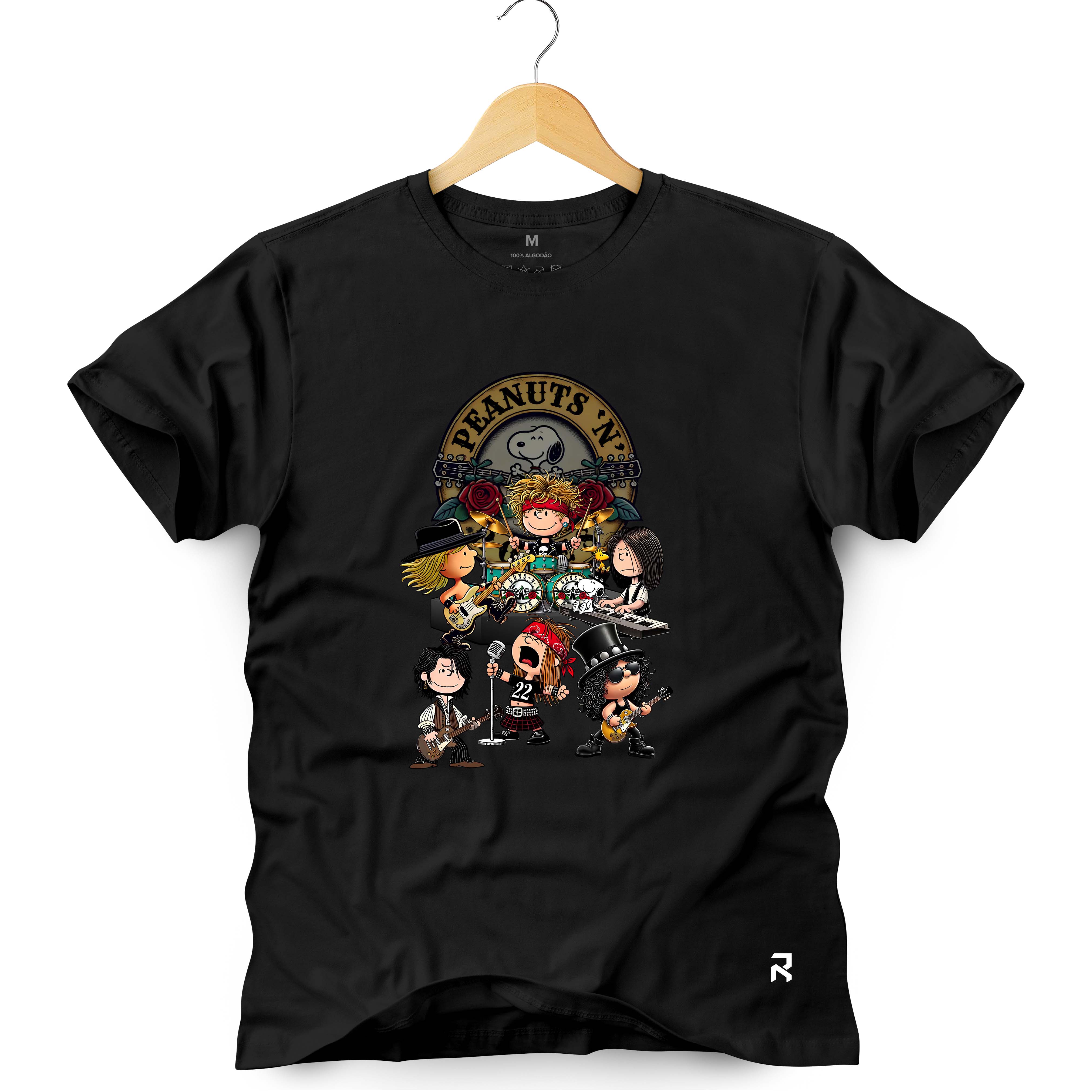 Camiseta Masculina Peanuts N Roses