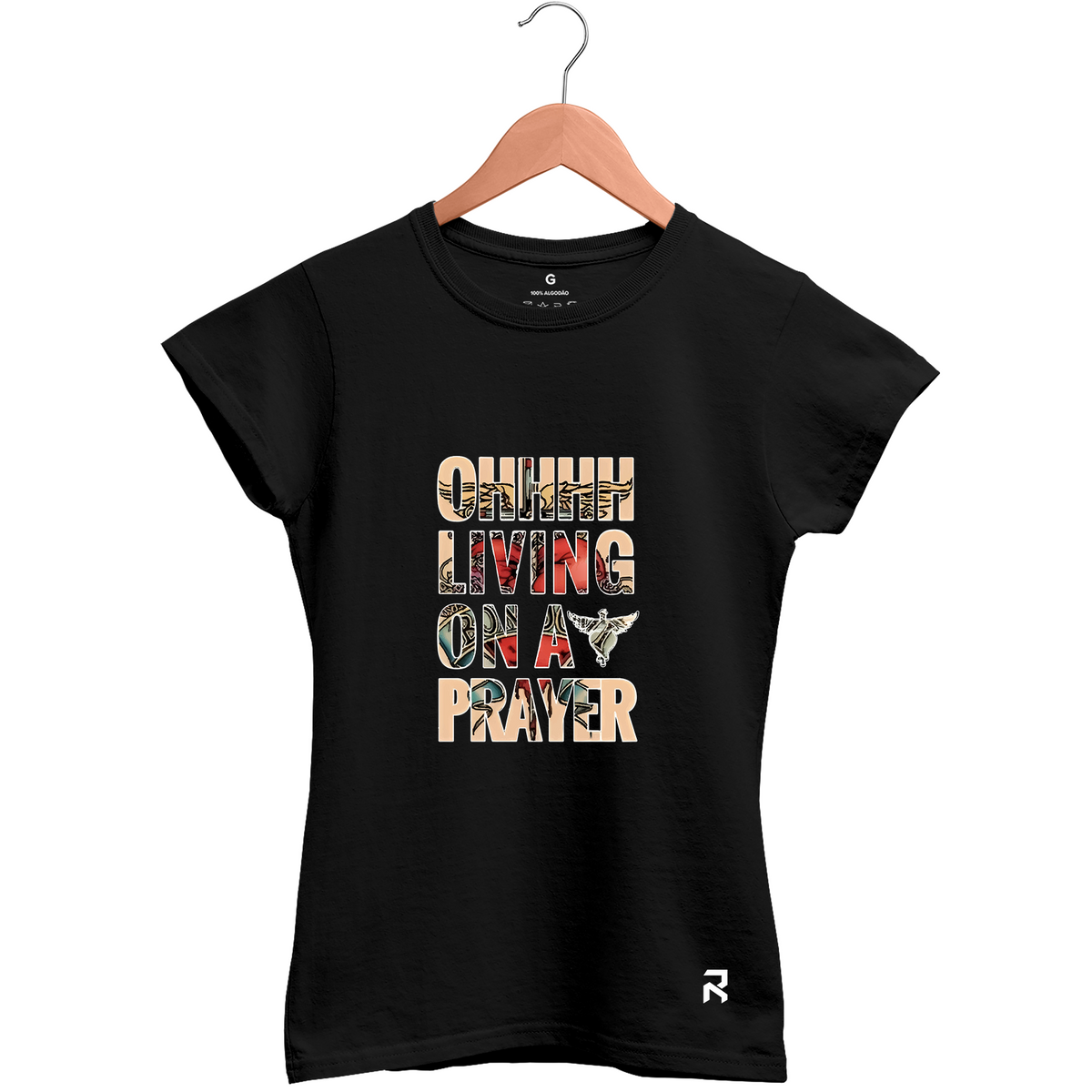 Camiseta Baby Look Feminina Prayer Bon Jovi