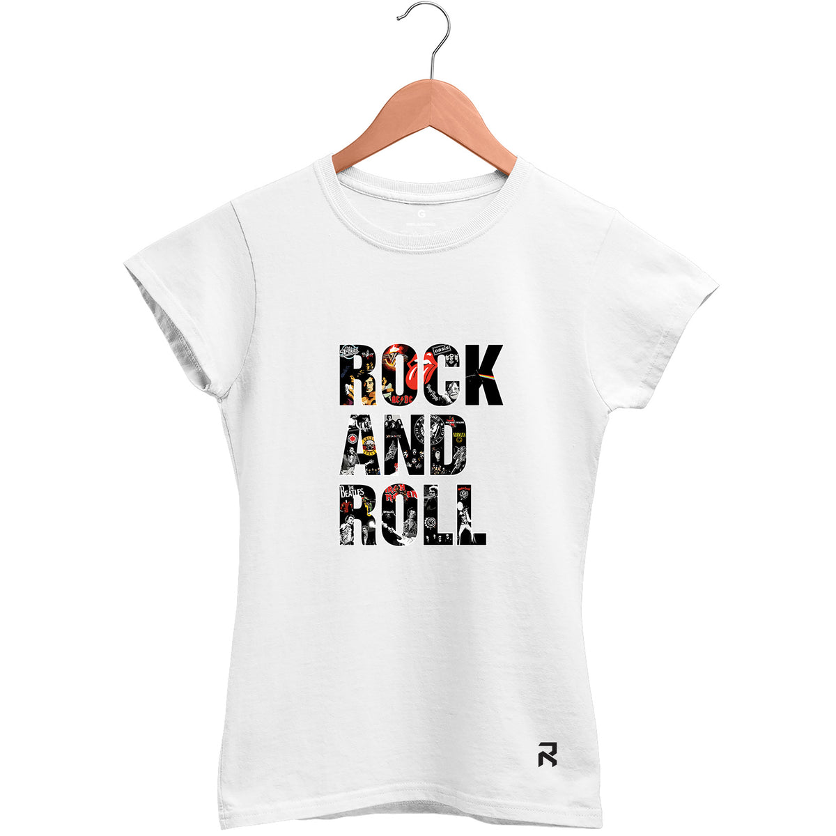 Camiseta Baby Look Feminina Rock and Roll Bandas
